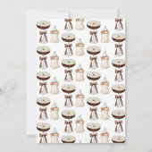 Ein Tini auf dem Weg Espresso Martini Babydusche Einladung (Rückseite)