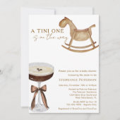 Ein Tini auf dem Weg Espresso Martini Babydusche Einladung (Vorderseite)