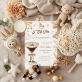 Ein Tini auf dem Weg Espresso Martini Babydusche Einladung