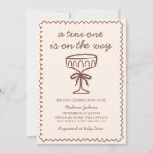 Ein Tini auf dem Weg Espresso Martini Babydusche Einladung (Vorderseite)