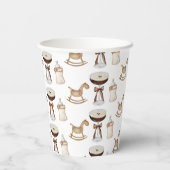 Ein Tini auf dem Weg Espresso Martini Babydusche Pappbecher (Rückseite)