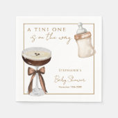 Ein Tini auf dem Weg Espresso Martini Babydusche Serviette (Vorderseite)