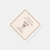 Ein Tini auf dem Weg Espresso Martini Babydusche Serviette (Ecke)