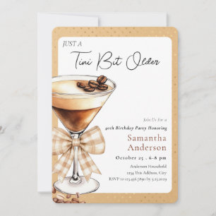Ein Tini bisschen älter 40. Geburtstags-Kaffee-Ein Einladung