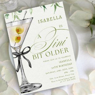 Ein Tini-bisschen älter Cocktail Erwachsene Geburt Einladung