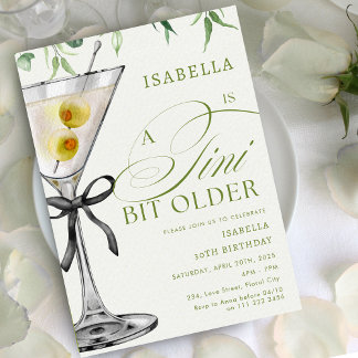 Ein Tini-bisschen älter Cocktail Erwachsene Geburt Einladung