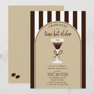 Ein Tini-Bisschen Älter Espresso Martini Geburtsta Einladung