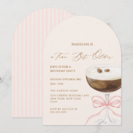 Ein Tini-Bisschen Älter Espresso Martini Gestreift Einladung
