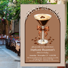 Ein Tini bisschen älter Martini Espresso Braun Bog Einladung