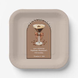 Ein Tini bisschen älter Martini Espresso Braun Bog Pappteller