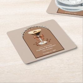 Ein Tini bisschen älter Martini Espresso Braun Bog Rechteckiger Pappuntersetzer