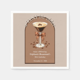 Ein Tini bisschen älter Martini Espresso Braun Bog Serviette