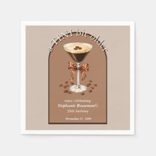 Ein Tini bisschen älter Martini Espresso Braun Bog Serviette