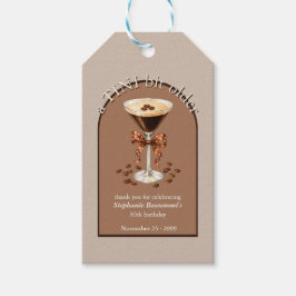 Ein Tini bisschen älter Martini Espresso Brauner B Geschenkanhänger