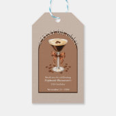 Ein Tini bisschen älter Martini Espresso Brauner B Geschenkanhänger (Rückseite)