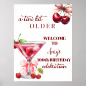 Ein Tini bisschen älterer Cherry Martini 100. Gebu Poster (Vorne)