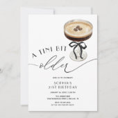 Ein Tini-Bisschen Älterer Espresso Martini 21. Geb Einladung (Vorderseite)