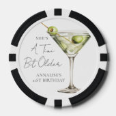Ein Tini bisschen älterer Martini Geburtstag Pokerchips (Vorderseite)