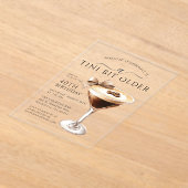 Ein Tini Bit älter als 40. Geburtstag Espresso Mar Acryleinladungen (Ablage )