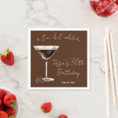 Ein Tini Bit Ältere Espresso Martini Themed Party Serviette (Beispiel)