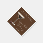 Ein Tini Bit Ältere Espresso Martini Themed Party Serviette (Ecke)