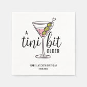 Ein Tini Bit ältere Hand gezeichnet Martini Geburt Serviette (Vorderseite)