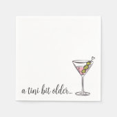 Ein Tini Bit ältere Hand gezeichnet Martini Geburt Serviette (Vorderseite)