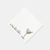 Ein Tini Bit ältere Hand gezeichnet Martini Geburt Serviette (Ecke)