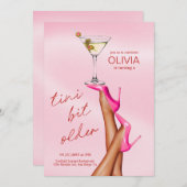Ein Tini Bit ältere Martini Geburtstag Einladung P (Vorne/Hinten)