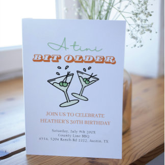 Ein Tini Bit Ältere Martini Olivenbaum Erwachsene  Einladung