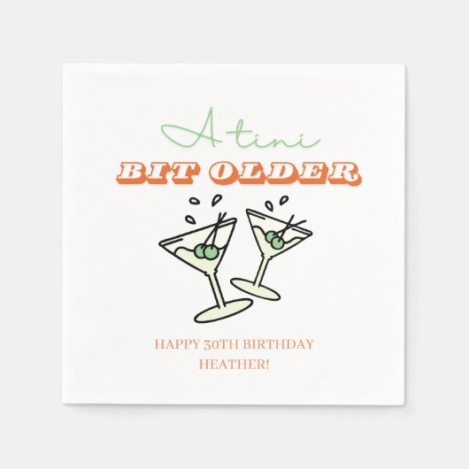 Ein Tini Bit Ältere Martini Olivenbaum Erwachsene  Serviette (Vorderseite)