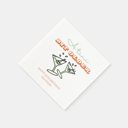 Ein Tini Bit Ältere Martini Olivenbaum Erwachsene  Serviette (Ecke)