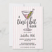Ein Tini Bit Ältere Pink Martini Geburtstag Einladung (Vorderseite)