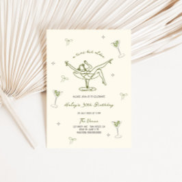 Ein Tini Bit Ältere Quirky Hand gezeichnet Geburts Einladung