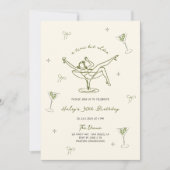 Ein Tini Bit Ältere Quirky Hand gezeichnet Geburts Einladung (Vorderseite)