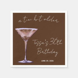 Ein Tini-Bit ältere Schokolade Martini Themed Part Serviette
