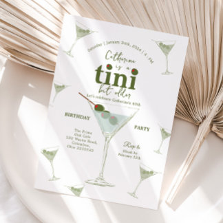 Ein Tini Bit Älterer Martini 40. Geburtstag Party Einladung