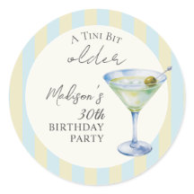 Ein Tini-Bit älterer Martini-Cocktail-Birthday-Par