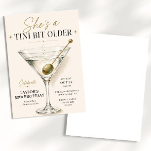 Ein Tini-Bit älterer Martini-Geburtstag Einladung