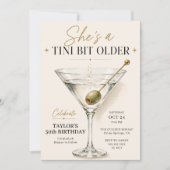 Ein Tini-Bit älterer Martini-Geburtstag Einladung (Vorderseite)