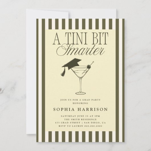 Ein Tini-Bit intelligenter Abschluss Einladung (Vorderseite)