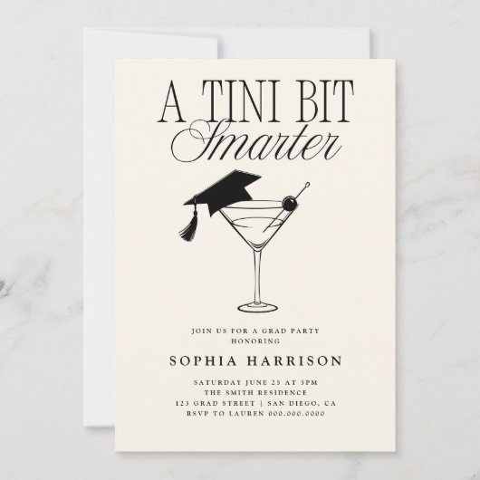 Ein Tini-Bit intelligenter Abschluss Einladung (Vorderseite)