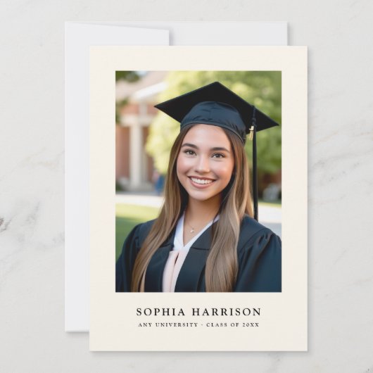 Ein Tini-Bit intelligenter Abschluss Einladung (Rückseite)