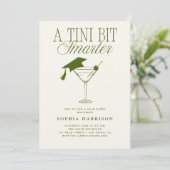 Ein Tini-Bit intelligenter grüner Abschluss Einladung (Stehend Vorderseite)