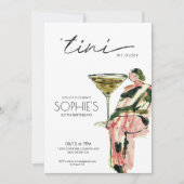 Ein Tini Bit Künstlerischer Martini zum Geburtstag Einladung (Vorderseite)