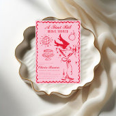 Ein Tini Bit Modernes Wavy Scribble-Brautparty Einladung