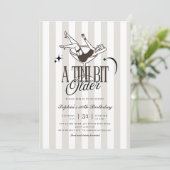 Ein Tini Bit Older Espresso Girl in Martini Geburt Einladung (Stehend Vorderseite)