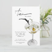 Ein Tini Bit Older Martini Geburtstag einladen Einladung (Stehend Vorderseite)
