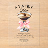 Ein Tini Bit Older Martini Geburtstag Einladung (Vorderseite)