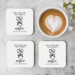 Ein Tini Bit Older Martini Geburtstagsparty Gefall Getränkeuntersetzer